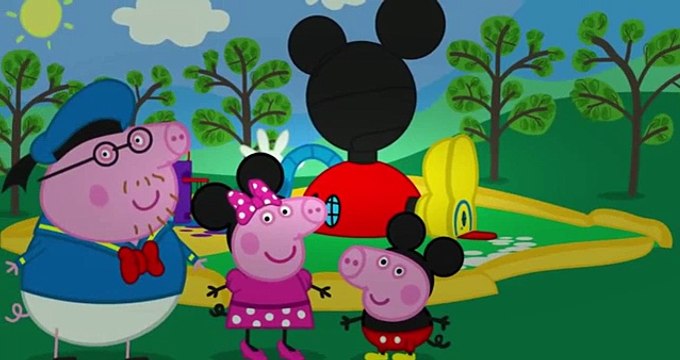 ✪✪ Peppa Pig em Português, Peppa pig se trasnformam em Mickey e Minnie (Disney Kid Mais) ✪✪