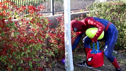 Disney Toys Fan PEPPA PIG EASTER EGG HUNT vs Spiderman & Mickey Mouse Fun Movie in Real Life Video