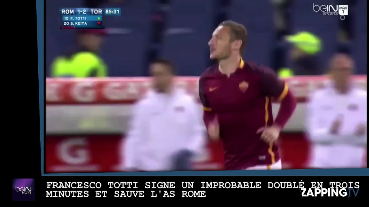 Francesco Totti marque un improbable doublé en trois minutes et sauve l’AS Rome (vidéo)