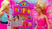 Barbie Doll Grocery Store Market Playset   Shopkins Season 3 Blind Bag Toy Unboxing Cookie