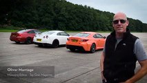 BMW M4 vs Lexus RC-F vs GT-R - Top Gear Drag Races
