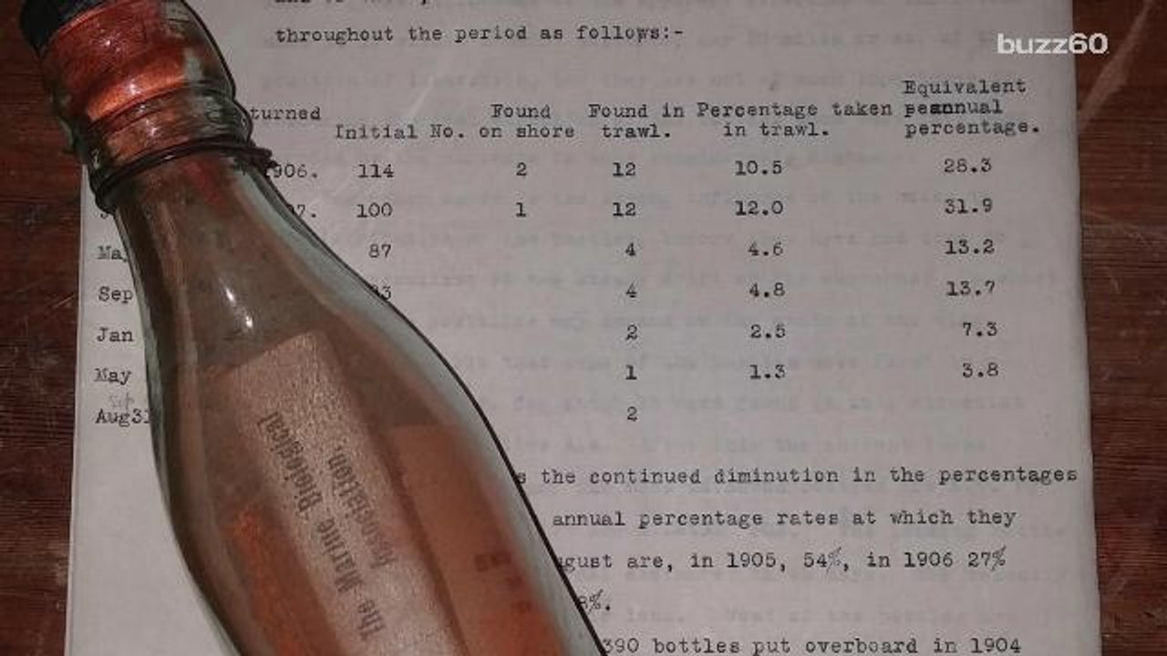 World's Oldest Message in a Bottle Found After 100 Years at Sea