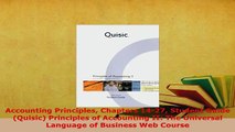 Download  Accounting Principles Chapters 1427 Student Guide Quisic Principles of Accounting II  Read Online