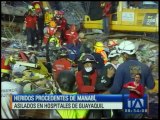 Heridos manabitas se encuentran asilados en hospitales de Guayaquil