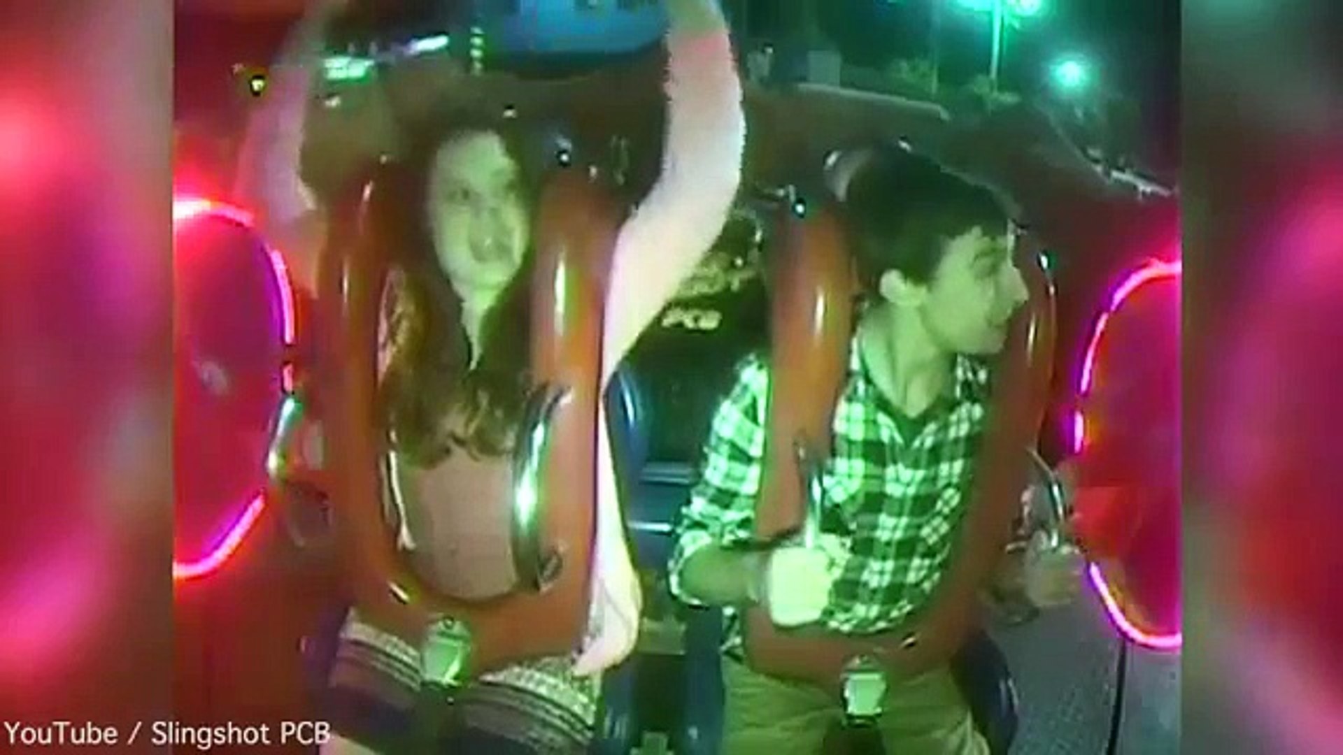 Hilarious moment thrill-seeker passes out on rollercoaster
