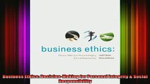 READ FREE Ebooks  Business Ethics DecisionMaking for Personal Integrity  Social Responsibility Full EBook