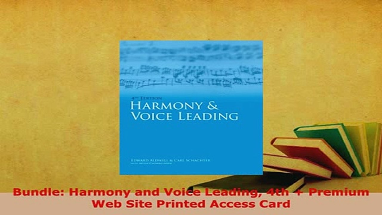 PDF  Bundle Harmony and Voice Leading 4th  Premium Web Site Printed Access Card Free Books