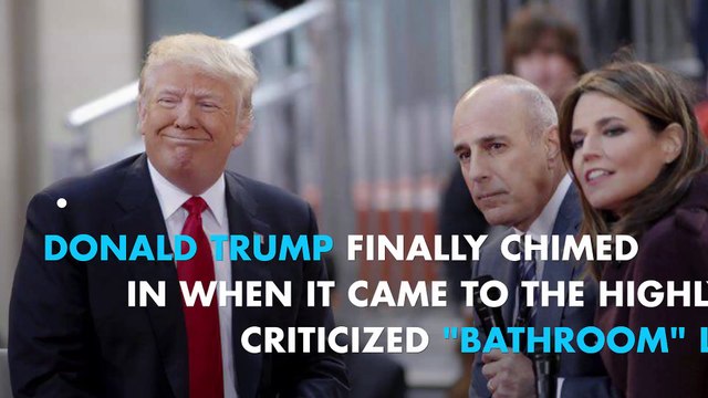 Donald Trump on controversial bathroom law: 'Leave it the way it is'