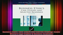 Full Free PDF Downlaod  Business Ethics Case Studies and Selected Readings SouthWestern Legal Studies in Full Free