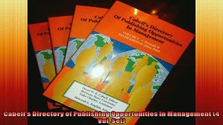 FREE DOWNLOAD  Cabells Directory of Publishing Opportunities in Management 4 Vol Set  DOWNLOAD ONLINE