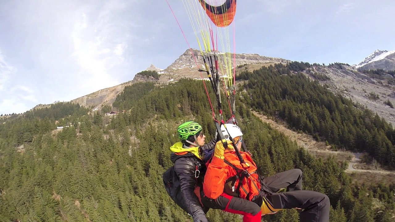Vol rando parapente biplace refuge de varan Ramond vincent et Damien