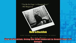 READ book  How to Backlink Using the NEW Linkerati to Reach Page 1 of Google  BOOK ONLINE