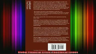 READ Ebooks FREE  Global Financial Crisis The Ethical Issues Full EBook