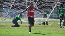 Pode pedir música! Alecsandro faz três belos gols em treino do Palmeiras