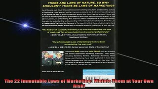 FREE PDF  The 22 Immutable Laws of Marketing  Violate Them at Your Own Risk  DOWNLOAD ONLINE
