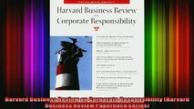 READ Ebooks FREE  Harvard Business Review on Corporate Responsibility Harvard Business Review Paperback Full Free