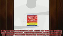 READ book  Body Language for Business Tips Tricks and Skills for Creating Great First Impressions Online Free