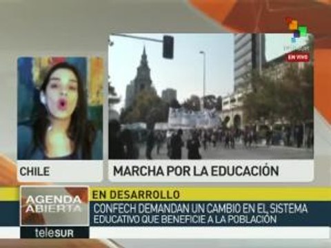 Marchan estudiantes chilenos por la gratuidad de la educación