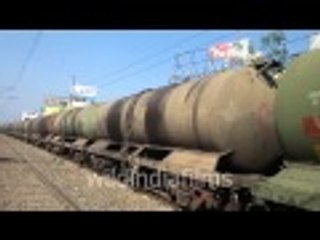 Train carrying oil tanker -Indian Railways :wildindiafilms