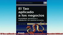 READ FREE Ebooks  El Tao aplicado a los negocios Emprendedores Spanish Edition Full EBook