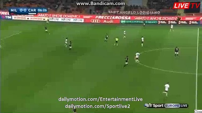 Carlos Bacca Fantastic CURVE SHOOT CHANCE - Milan 0-0 Carpi