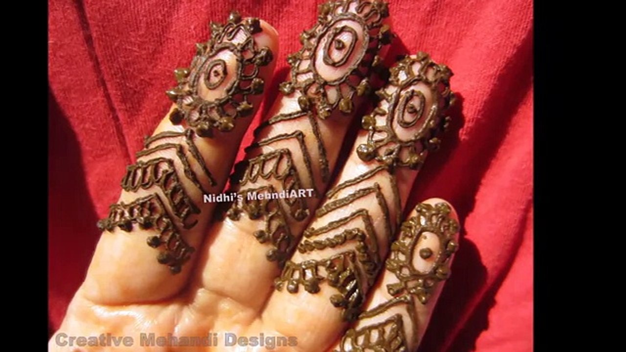 Beautiful Henna Mehndi Design Tutorial for FINGERS