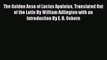 [PDF] The Golden Asse of Lucius Apuleius Translated Out of the Latin By William Adlington with