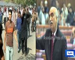 Khursheed Shah angry with Govt on PIA employees issue, Report by Shakir Solangi, Dunya News.