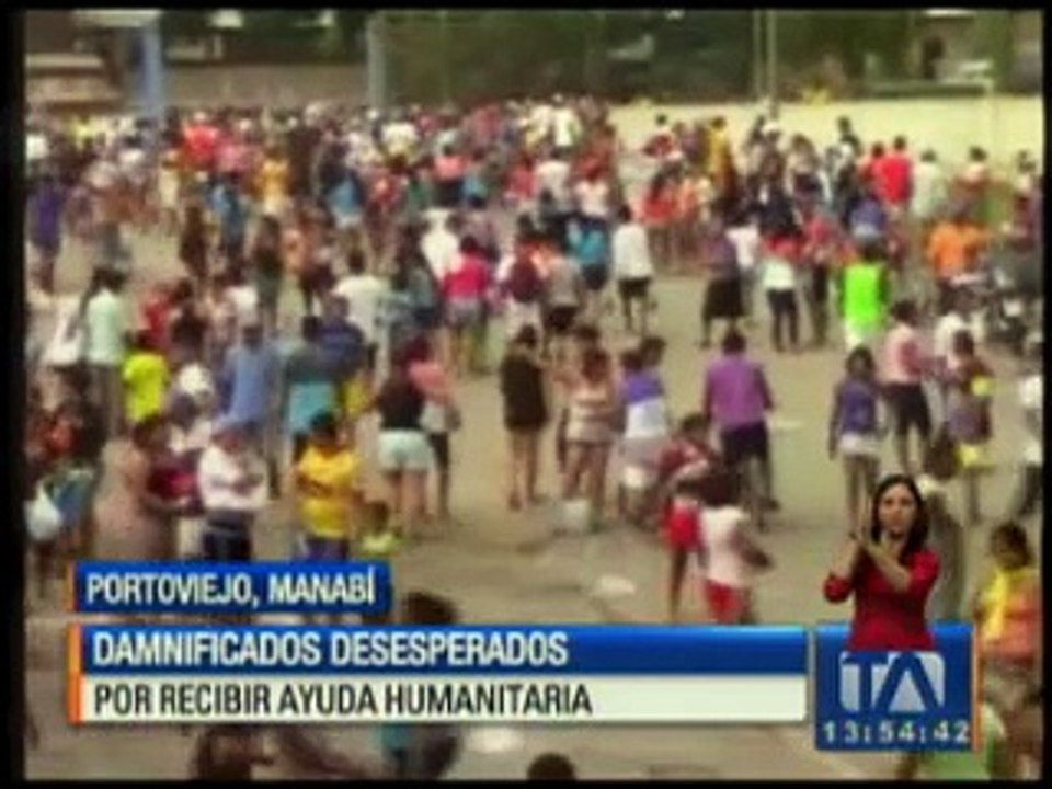 Picoazá: damnificados provocan desordenes en sitio de ayuda humanitaria