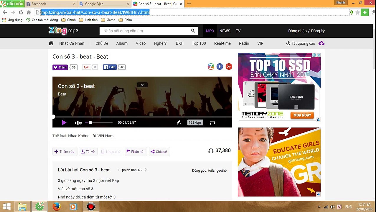 Con số 3 (Rap) - Google Translate