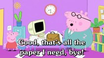 Learn english through cartoon | Peppa Pig with english subtitles | Episode 55: Paper aeroplanes