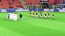 AC Milan players performed their own haka before their match with Carpi on Thursday evening 21-04-2016 HD
