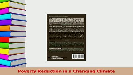 PDF  Poverty Reduction in a Changing Climate Download Online