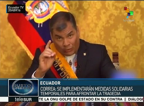 Ecuador: medios opositores aprovechan sismo para atacar a Correa