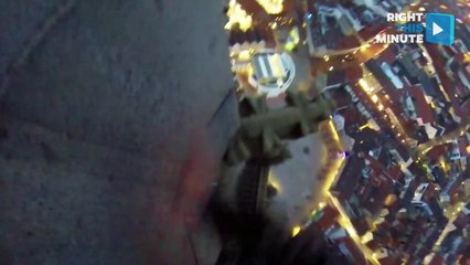 Daredevil Climbs World's Highest Church Tower