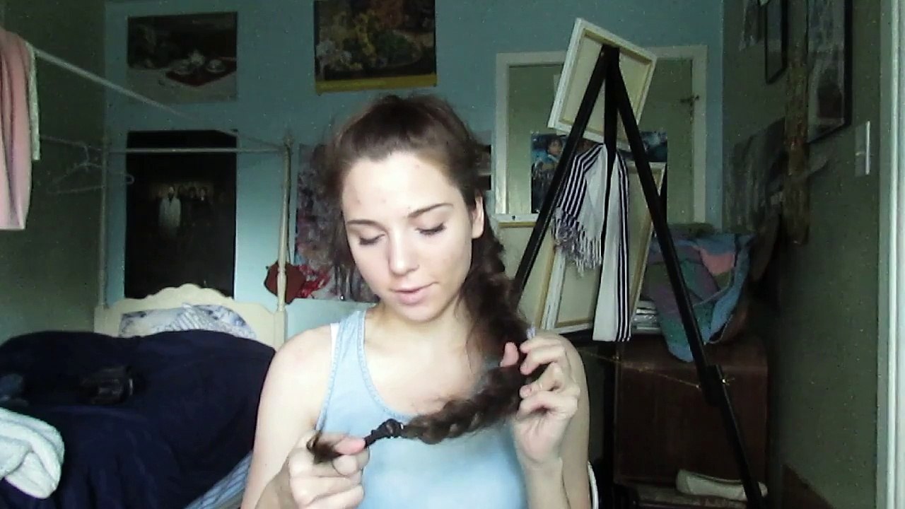 Taking my hair out of a french braid