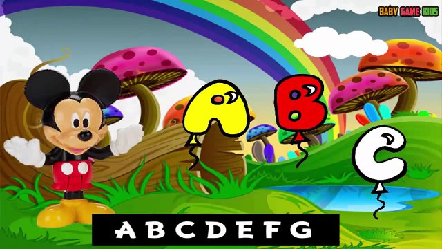 Mickey Mouse ABC Song - Pre kindergarten school Songs | Nursery Rhymes Preschool Songs |