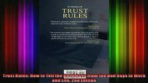 READ book  Trust Rules How to Tell the Good Guys from the Bad Guys in Work and Life 2nd Edition Full EBook
