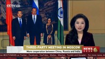 FMs of China, Russia and India hold talks in Moscow