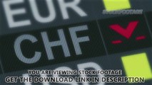 Swiss franc falling. World exchange market default. Global financial crisis. Stock Footage