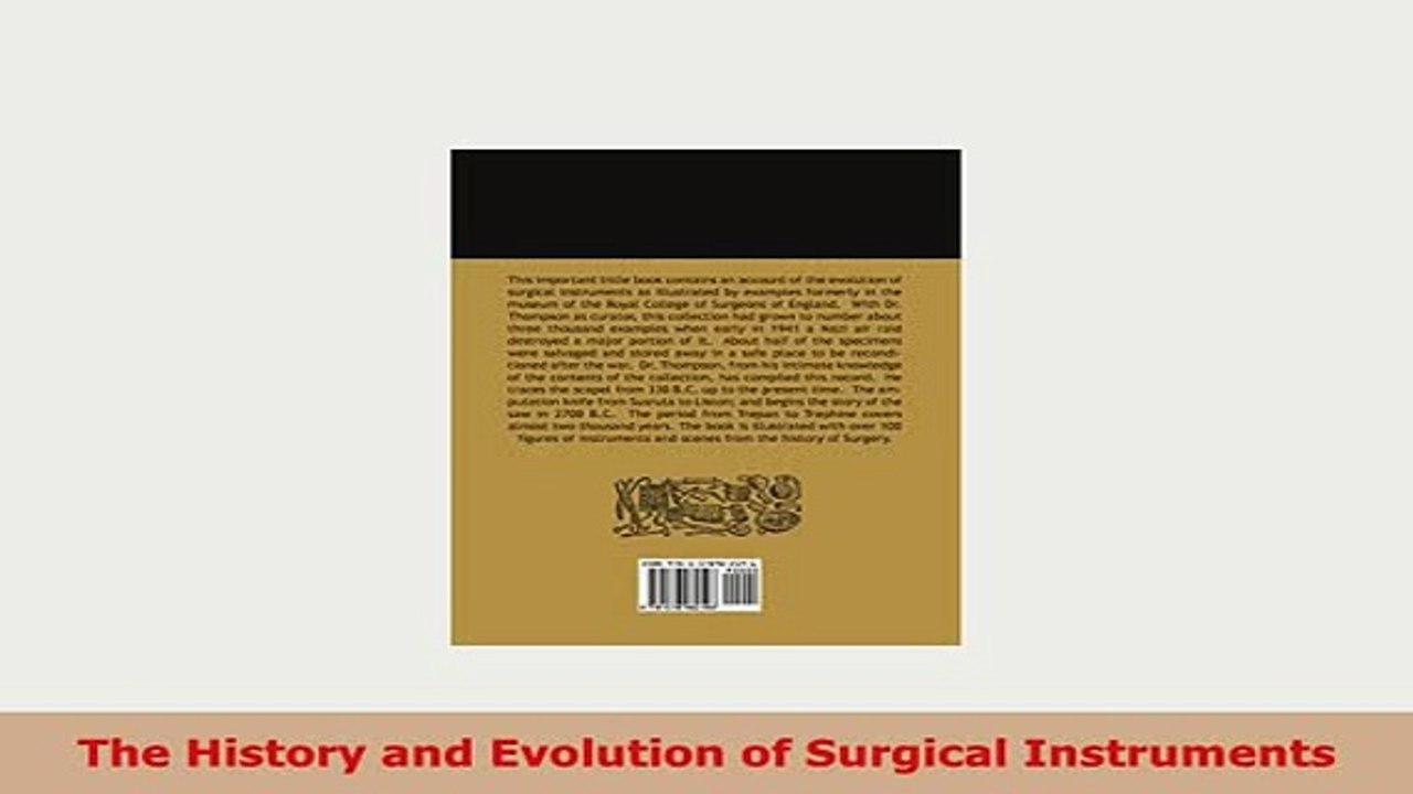 PDF  The History and Evolution of Surgical Instruments Ebook
