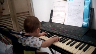 Little baby playing the piano #1