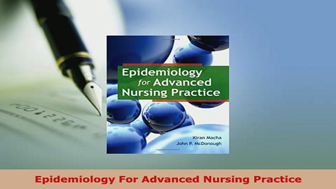 PDF  Epidemiology For Advanced Nursing Practice PDF Online