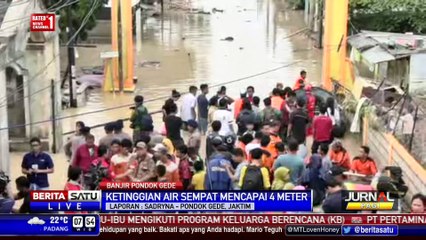 Download Video: Sempat Tergenang 4 Meter, Banjir Perumahan Pondok Gede Berangsur Surut