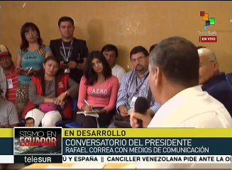 Correa reta a oposición en favor de la ley de reconstrucción de Manabí