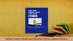 PDF  What Every Engineer Should Know about Ethics Ebook