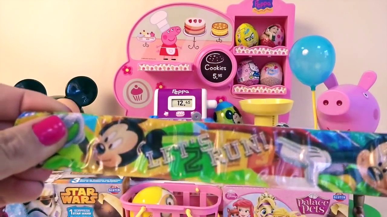 37 Huevos Sorpresa de Peppa Pig Mickey Mouse Bob Esponja Frozen Princesas Kinder