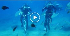 Denizin dibinde bisiklet sürülürse ne olur