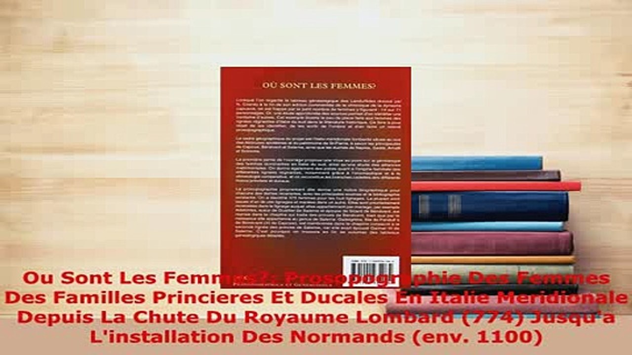 PDF  Ou Sont Les Femmes Prosopographie Des Femmes Des Familles Princieres Et Ducales En Read Full Ebook