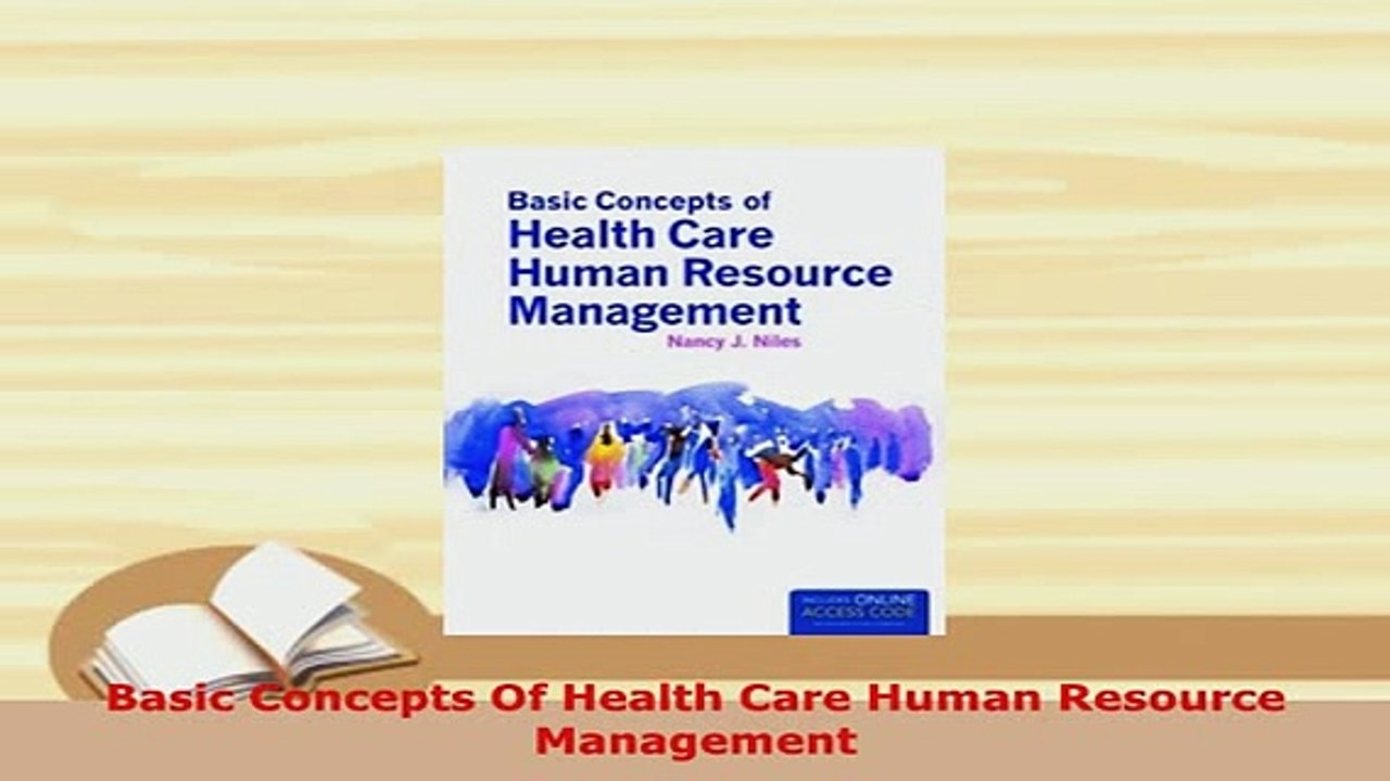 PDF  Basic Concepts Of Health Care Human Resource Management Ebook